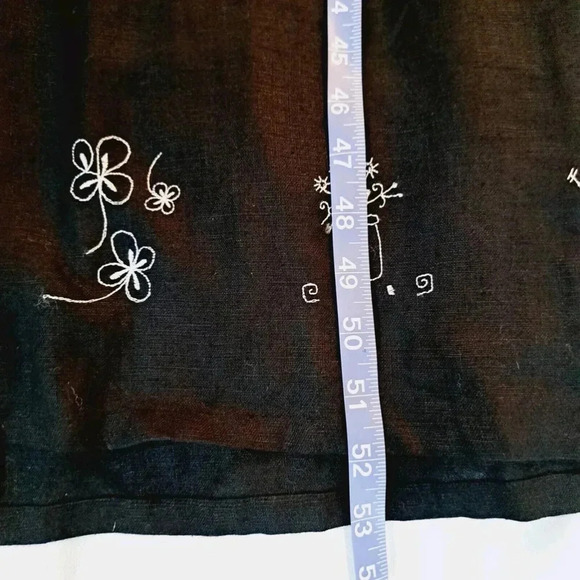 Uniform John Paul Richard Sandwashed Linen Dress Long Maxi Black Sleeveless Size - Picture 14 of 14